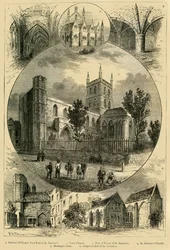 Ansichten der St. Saviours Kirche, um 1878