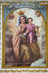 Virgen del Carmen Mosaik, Málaga, Spanien