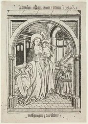 Maria mit Kind, Abt Ludwig kniend, 1400er Jahre
