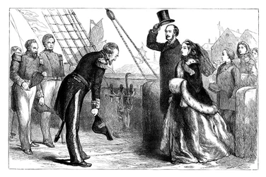Besuch der Königin und Prinz Albert auf der Resolute, 1856, ca. 1888
