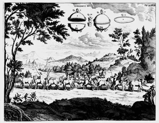 Von Guerickes Demonstration der Stärke des Luftdrucks, 1672