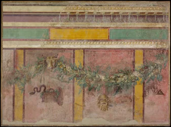 Wandmalerei von der Westwand des Raums L der Villa von P. Fannius Synistor