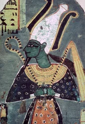Wandmalerei von Osiris Khenti-Amentiu aus einem Grab in Theben