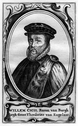 Willem Cecil, 1. Baron Burghley, englischer Staatsmann des 16. Jahrhunderts