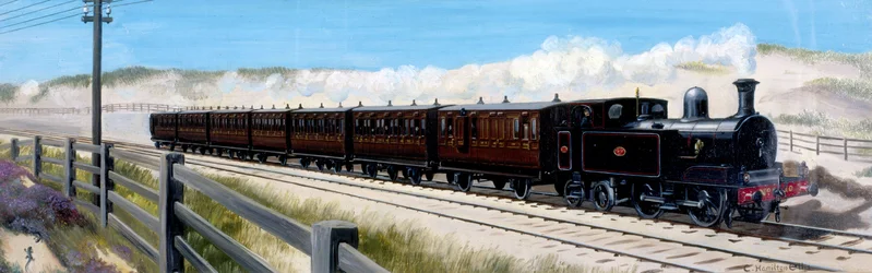 Wirral Railway Zug auf dem Weg nach Birkenhead
