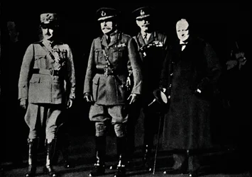 Mit General Diaz und Feldmarschall Haig, 1919