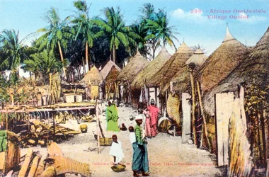 Wolof- oder Ouolof-Dorf, Senegal, 20. Jahrhundert