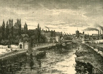 York, vom Ouse aus, 1898