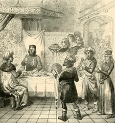 Zizim speist mit dem Großmeister von Rhodos