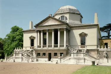 Chiswick House, Außenansicht des Ostens, London, UK, 1725-29