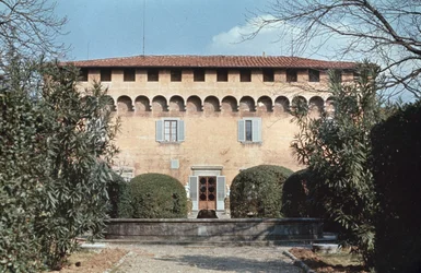 Fassade von Michelozzo di Bartolommeo der Villa Medicea di Careggi, Florenz, Toskana, Italien