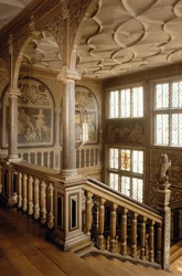 Knole House ca. 1610, Die Treppe, Sevenoaks, Kent, UK