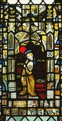St. Johannes aus einem Kreuzigungsfenster, Britisch, 15. Jahrhundert