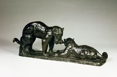 Zwei Jaguare von Rembrandt Bugatti (1885-1916)