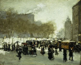 Ein winterlicher Tag in der Stadt