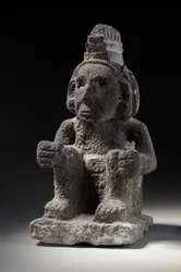 Eine aztekische Steinfigur von Macuilxochitl, ca. 1200-1521