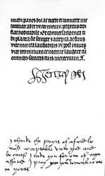 Autograph von König Heinrich VIII. und Inschrift seiner Frau, Königin Katharina von Aragon