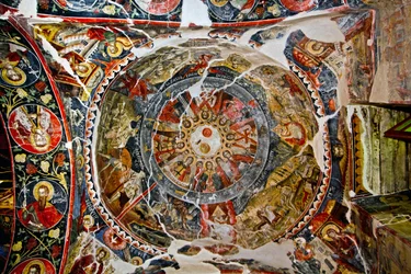 Decke der St. Marienkirche, Leusa, Albanien (Foto)