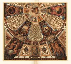 Deckenmalerei in der Uffizien-Galerie, Florenz