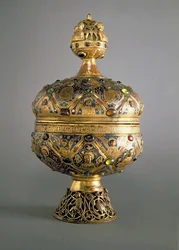 Ziborium, hergestellt in Limoges von G. Alpais für die Abtei von Montmajour