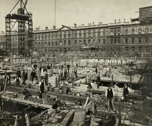 Bau der neuen Regierungsbüros, Great George Street, Westminster, London, 24. September 1902, Vereinigtes Königreich
