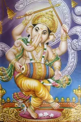 Tanzender Ganesha Bild, Rishikesh, Indien