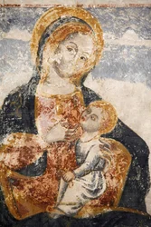 Verfallenes Fresko in der Kirche Santa Maria dell