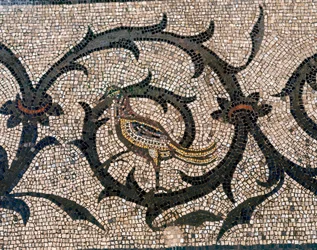 Detail des Bodens der frühchristlichen Basilika von Aquileia, Udine