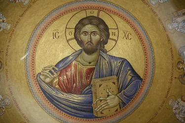 Kuppel der Katholikon griechisch-orthodoxen Kirche in der Grabeskirche, Jerusalem, Israel