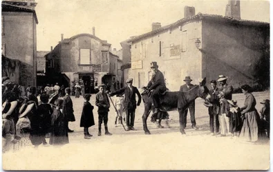 Eselsturm um 1900, Carcassonne (Postkarte)
