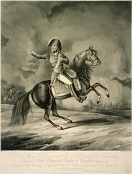 Herzog von Wellington in der Schlacht von Waterloo