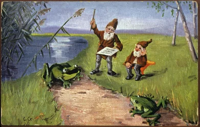 Zwerge und Frösche, ca. 1910