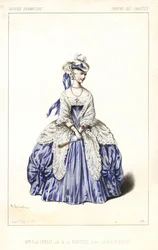 Englische Schauspielerin Madame Paul Ernest als die Marquise in Gentil Bernard, ou L