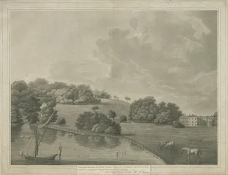 Enville Hall: Aquatinta-Radierung, nd [?19. Jh.]