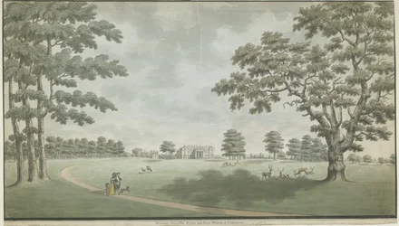 Fisherwick Hall: Aquarell, undatiert [1786]