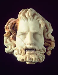 Brunnenkopf in Form des Kopfes von Oceanus, Pompeji