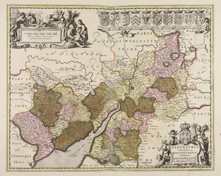 Glocestria ducatus cum Monumethensi comitatu = Glocester Shire & Monmouth Shire