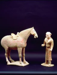 Pferd und Diener, chinesisch, Tang-Dynastie (618-906)