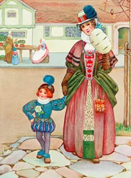 Illustration zum Gedicht „Difference“ aus dem Buch „Childhood“ von Millicent und Githa Sowerby, veröffentlicht 1907