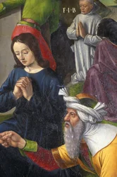 Indre & Loire Nr. 176 - Schloss Loches - Detail des Altars der Kreuzigung - Schule von Jean Fouquet - 1485 -