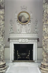 Innenansicht der Marmorsaal, Kedleston Hall, Derbyshire (Foto)