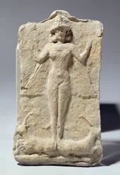 Krug dekoriert mit symbolischen Motiven um die Göttin Ishtar, Babylonisch, ca. 1700 v. Chr.