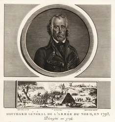 Jean Nicolas Houchard, französischer Revolutionsgeneral der Armee des Nordens, wegen Feigheit hingerichtet 1793