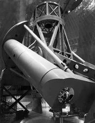 Los Angeles, Kalifornien: 1949 Teil des Inneren des Mt. Palomar Observatoriums. (s/w Foto)