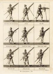 Militärische Übungen der Musketiere