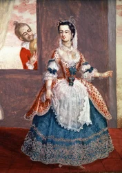Miss Contat als Suzanne in Die Hochzeit des Figaro, frühes 19. Jahrhundert