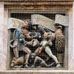 Moriskentänzer, Relief am Goldenen Dachl, Innsbruck, Tirol, Österreich