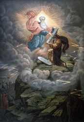 Moses empfängt die Gesetzestafeln