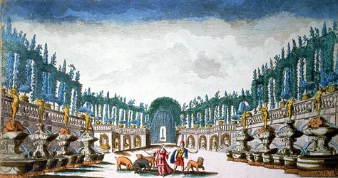 Odysseus mit Circe, die seine Mannschaft in Tiere verwandelte