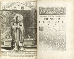 Seiten aus Confucius Sinarum Philosophus (Konfuzius, der Philosoph der Chinesen)